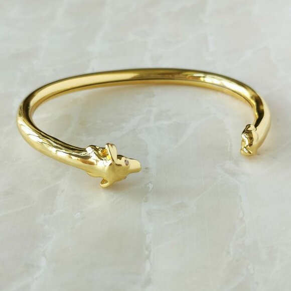 Kate Spade Jewelry - Kate Spade • Hot Dog Gold Flex Cuff Bracelet